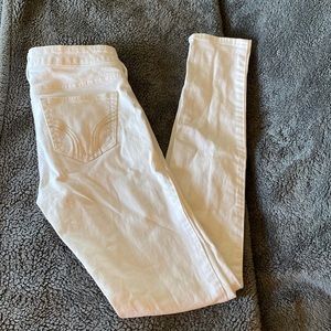 Hollister white skinny jeans